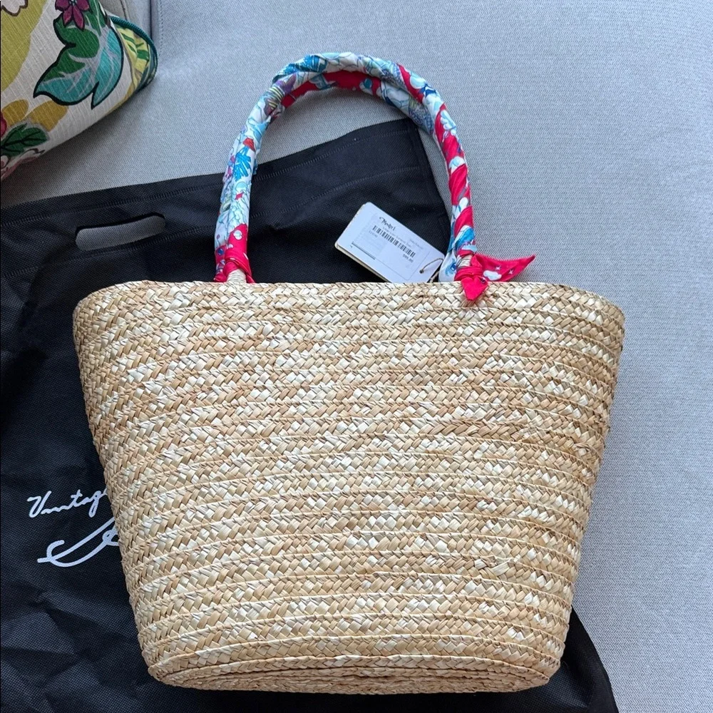 Twilly Zip Top Tote Bag w Scarves NWT  Vintage Havana HELLO SUMMER 🌞
